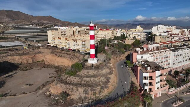 Faro Maritimo de Adra, Almer&iacute;a en el Mar Mediterr&aacute;neo