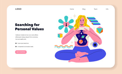 Logotherapy. Flat Vector Illustration