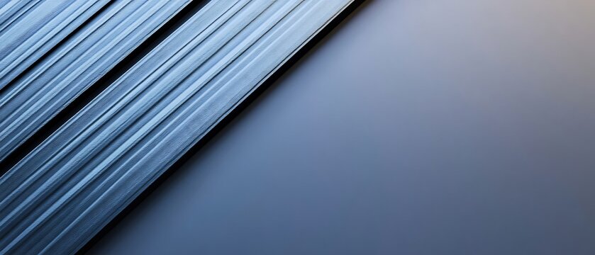 Abstract Blue Metal Texture: Subtle Light Creates Smooth Parallel Lines. AI Generated