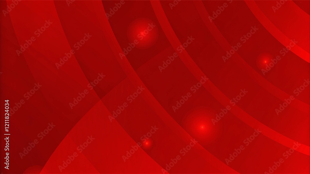 Poster abstract technology red background with 3d concept. abstract particles red wave background banner, d