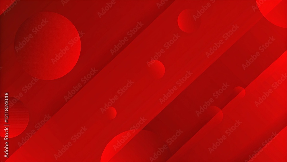 Poster abstract technology red background with 3d concept. abstract particles red wave background banner, d