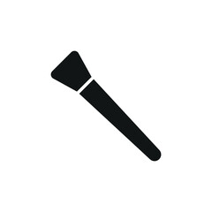 Makeup brush beauty icon in a flat and modern design, making cosmetic branding visually appealing