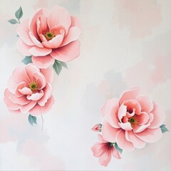 Fototapeta premium Blossoming beauty captured in soft pink hues against a delicate pastel backdrop showcases nature’s elegance and charm in full bloom