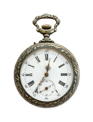 Pocket watch isolated on transparent background