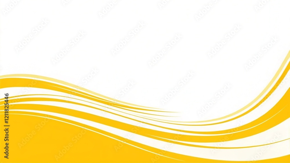 Poster Abstract yellow white wave background design with empty space for text template, modern backdrop with elegant flowing lines, suitable for presentations, flyers, posters, and digital ads