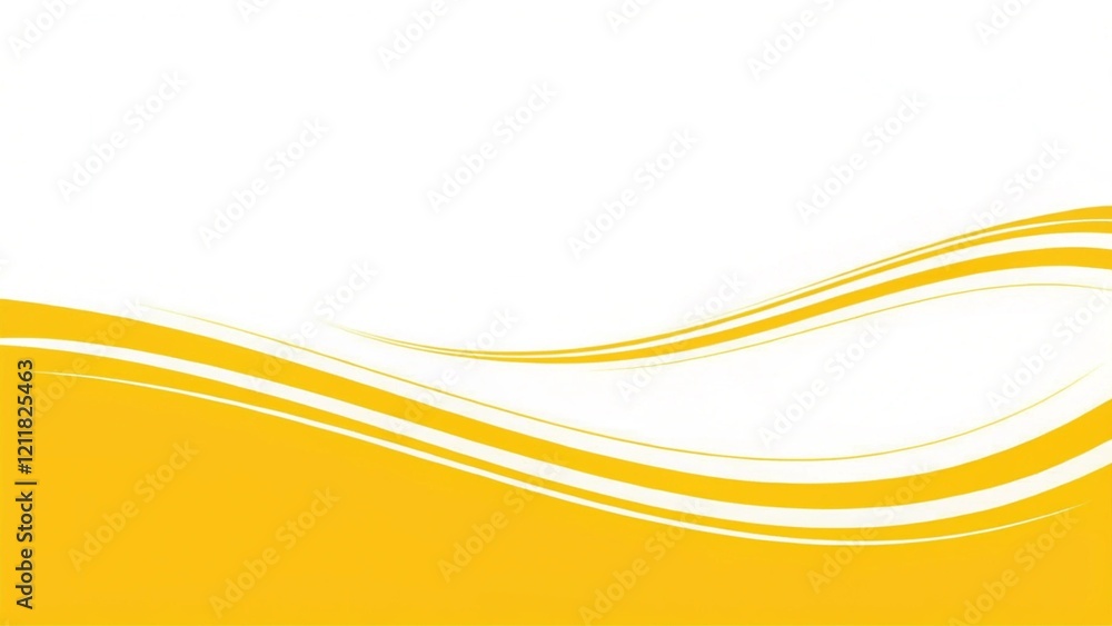 Poster Abstract yellow white wave background design with empty space for text template, modern backdrop with elegant flowing lines, suitable for presentations, flyers, posters, and digital ads