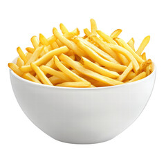 Isolated Bowl of Golden French Fries