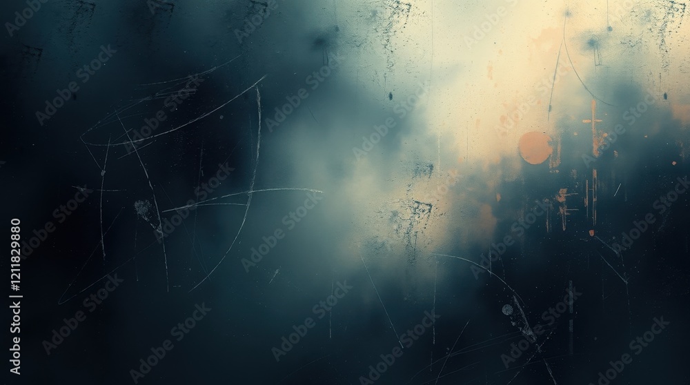 Poster mysterious shadows dance in the twilight, evoking a sense of wonder and introspection in a dimly lit