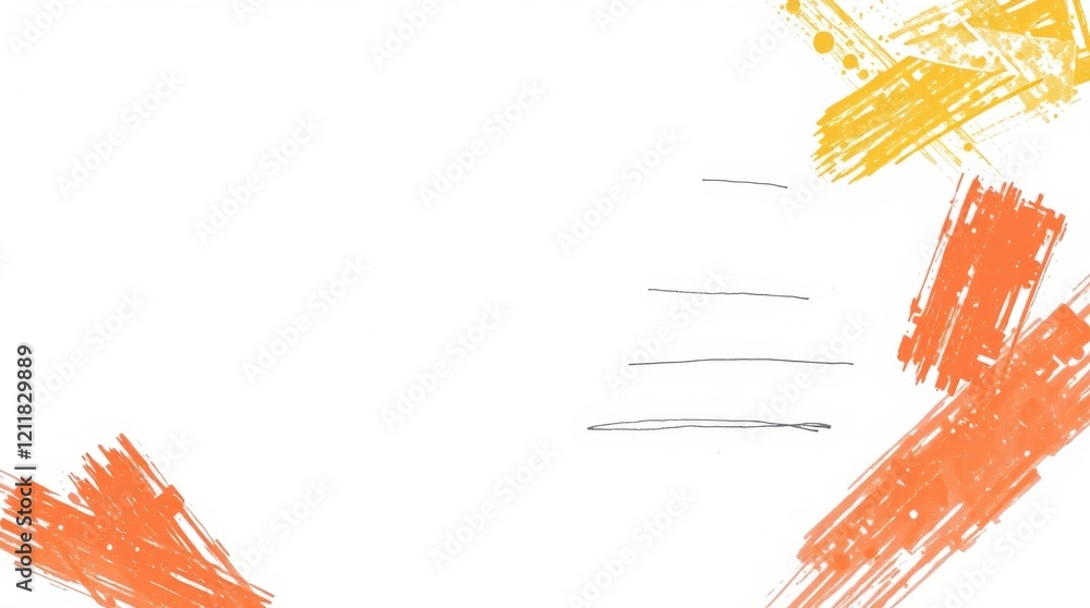 Poster creative abstract art composition featuring dynamic brush strokes and vibrant colors in an expressiv
