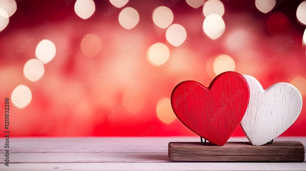 Aufkleber radiant multicolored led heart lights arranged in a dreamy glowing pattern illuminate a soft romanti