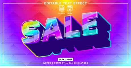 Editable text effect sale event styles