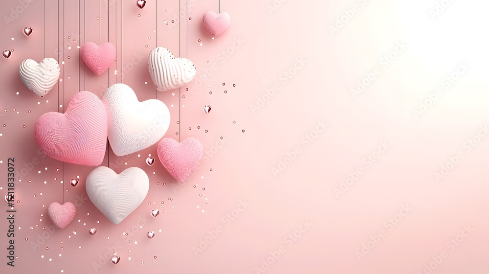Aufkleber radiant heart shaped led lights floating dynamically against a luminous dark backdrop perfect for ro
