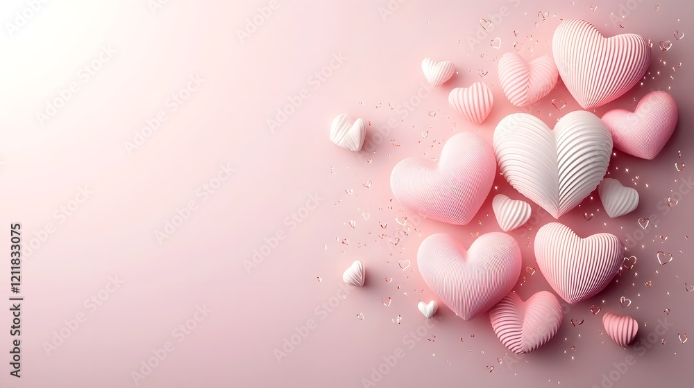Poster vibrant heart shaped led lights in a dynamic luminous arrangement on a dark mesmerizing backdrop cre