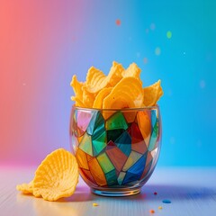 Crispy Potato Chips ai generated