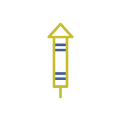Firework Rocket Illustration Icon
