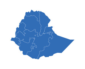 
Ethiopia Map vector icon. Minimalistic Colorful Map of Ethiopia.