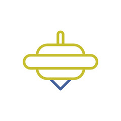 Abstract outline toy spinning top