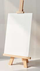 A4 Paper Mockup On Easel against a minimalistic background
