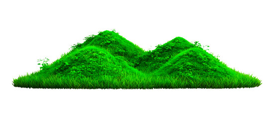 Fototapeta premium Green hills landscape, nature background