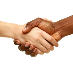 Interracial handshake unity diversity togetherness