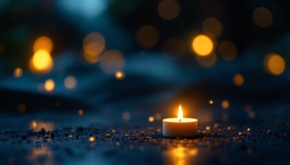 Abstract Background A Single Candlelight Illuminates the Darkness