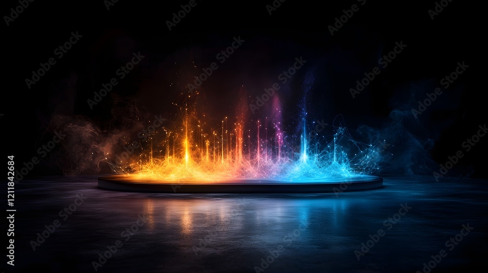 Poster quantum computing visualization of maxwell s equations showcasing the complex interplay between elec