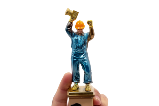 A Tribute to Workers' Contributions and Achievements in Shaping Our World Isolated on Transparent Background