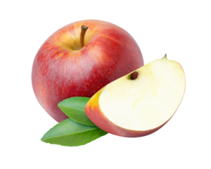 red and yellow apples isolated