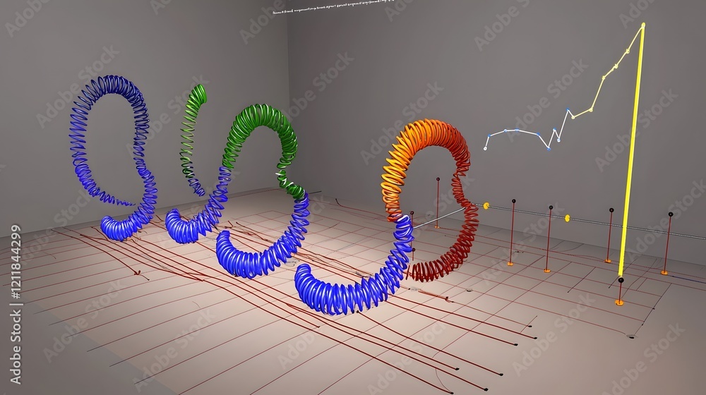 Poster quantum simulation of faraday s law of electromagnetic induction visualizing the interaction of elec