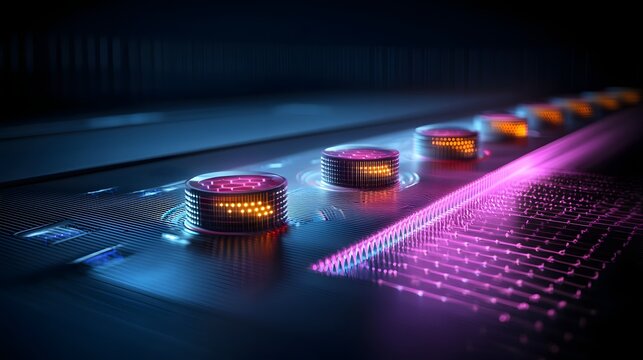 Quantum computing visualization modeling the Lorentz force showing the interaction of charged particles with electric and magnetic fields