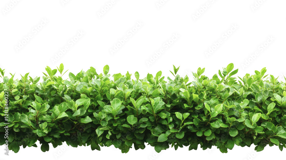 Aufkleber lush green hedges in neat formation on clear background generative ai