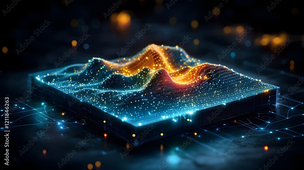 Poster a quantum modeling visualization of gauss s law for electric fields demonstrating the flux calculati