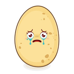potato scared face cartoon cute