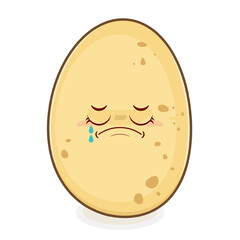 Fototapeta premium potato crying face cartoon cute