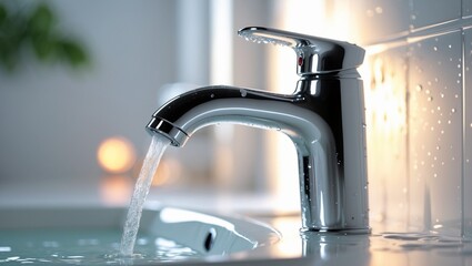 water flowing from the tap