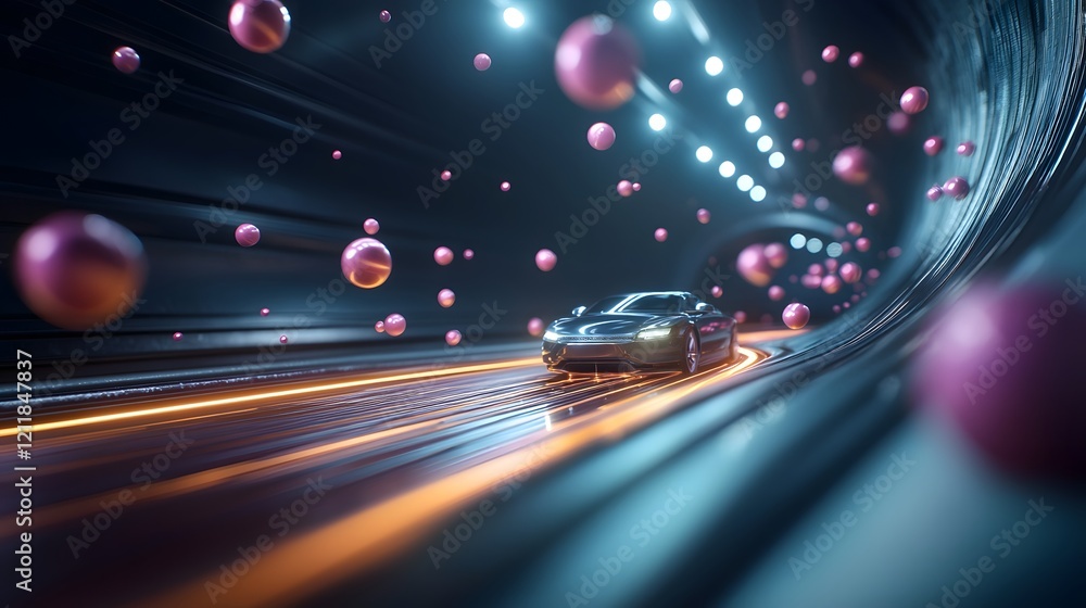 Poster quantum computing modeling the hall effect in electromagnetic systems showing the intricate movement