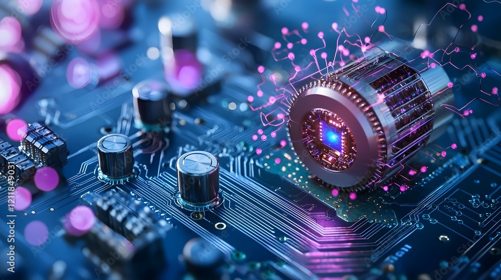 Poster quantum computing modeling of superconducting qubits used in quantum processors highlighting the jos