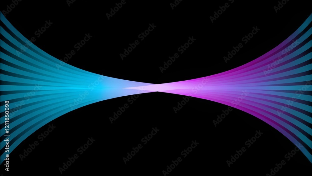Poster abstract audio sound wave background. blue and purple voice or music signal waveform illustration. d