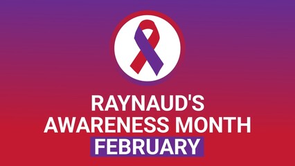 Raynaud's Awareness Month february web banner design illustration 