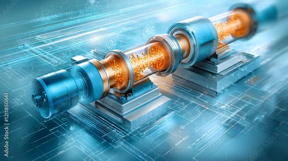 Poster detailed visualization of superconducting magnets and their role in mri machines and particle accele