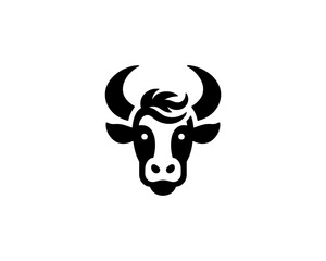 Cow logo vector. Animal farm. Cow icon vector illustration.