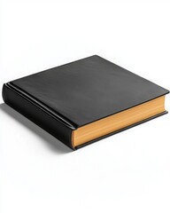 Elegant Black Book on White Background for Minimalist Style