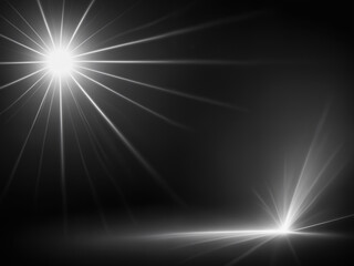 Bright lights shining on dark background creating hope and inspiration