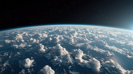 Fototapeta premium Earth's Atmosphere Sunrise Cloudscape from Space