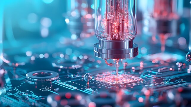 Quantum computing simulation depicting the levitation of superconductors over powerful magnets known as quantum levitation  The image showcases the fascinating physics behind this phenomenon