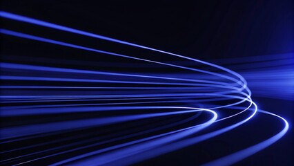 Abstract background with animation moving of lines for fiber optic network, futuristic, digital, neon glow, speed light, technology concept, motion blur, communication signal, cyberspace