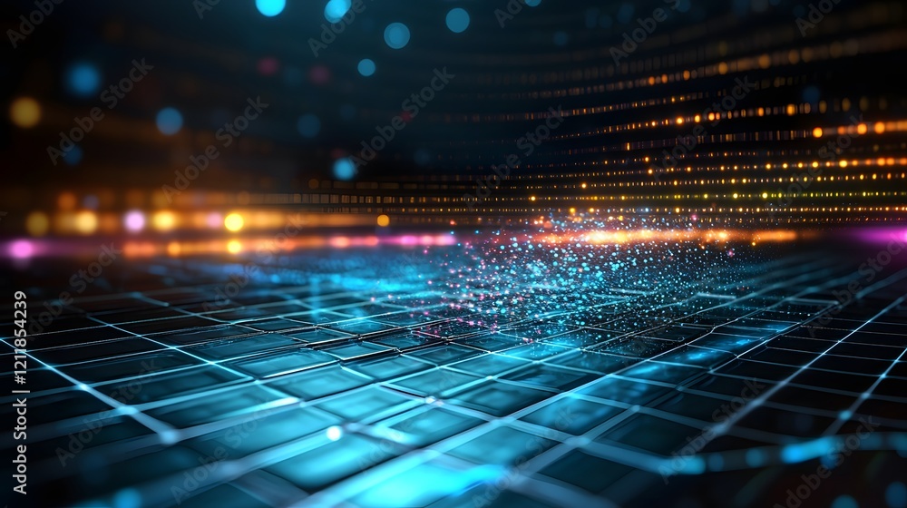 Poster quantum computing analyzing the behavior and interactions of quarks during the early moments of the 