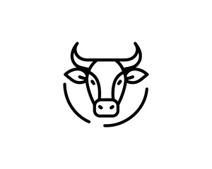 Cow logo vector. Animal farm. Cow icon. Dairy product symbol vector illustration.