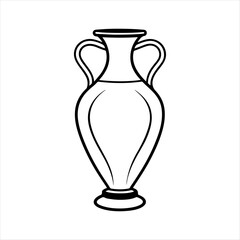 Vase vector silhouette design