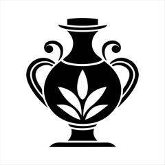 antique vase isolated on white